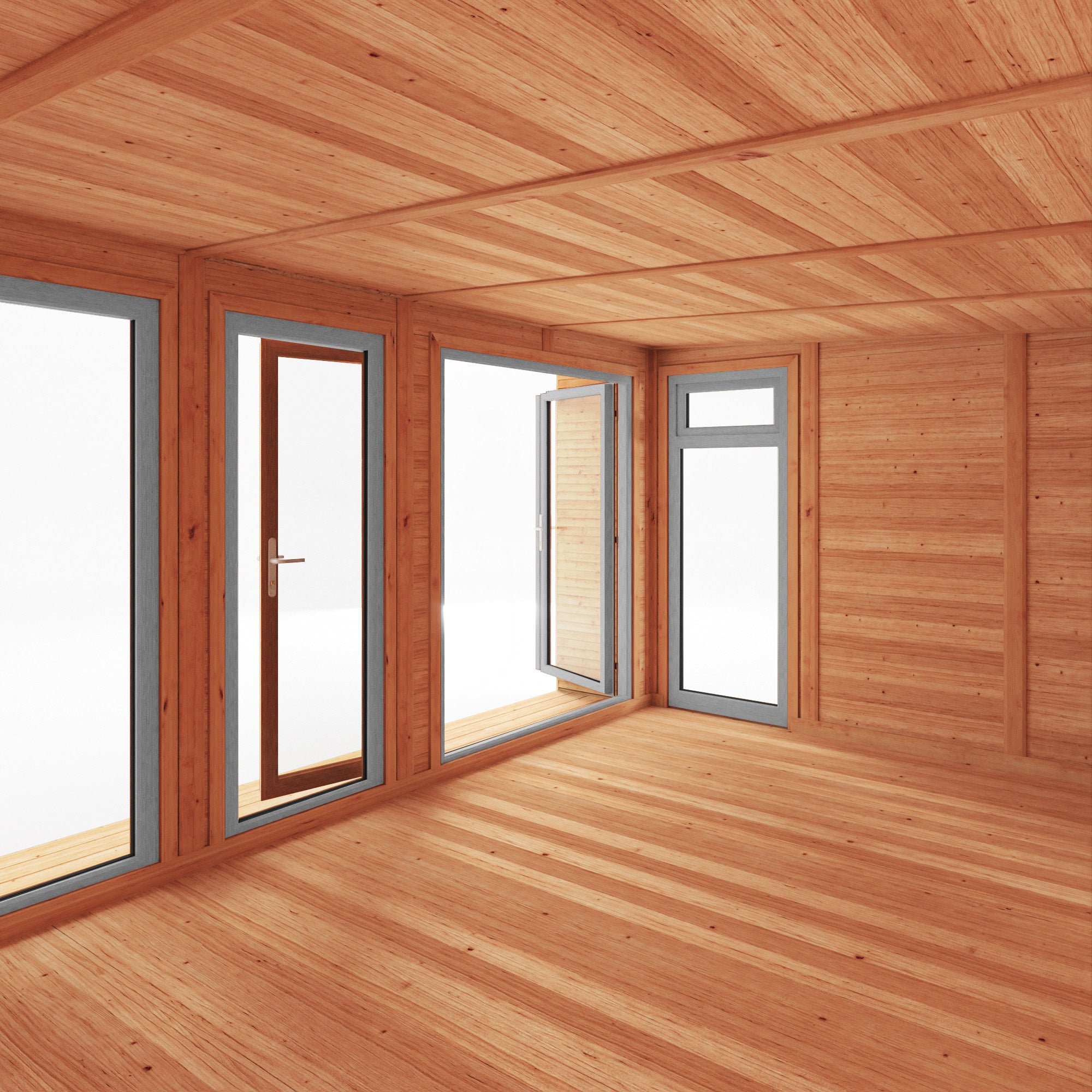 The 5m x 3m Creswell Insulated Garden Room with Oak UPVC