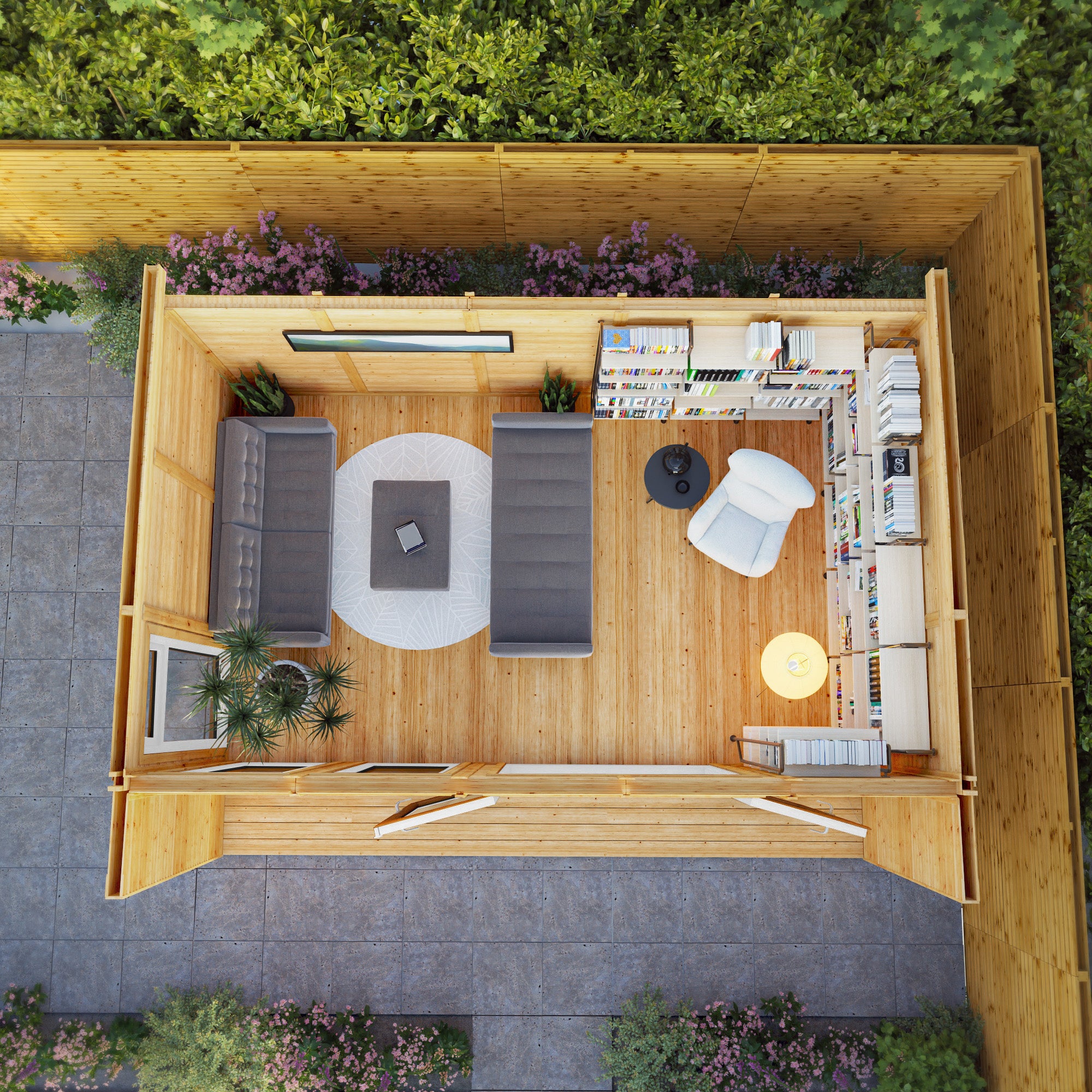 The 5m x 3m Creswell Insulated Garden Room with Oak UPVC