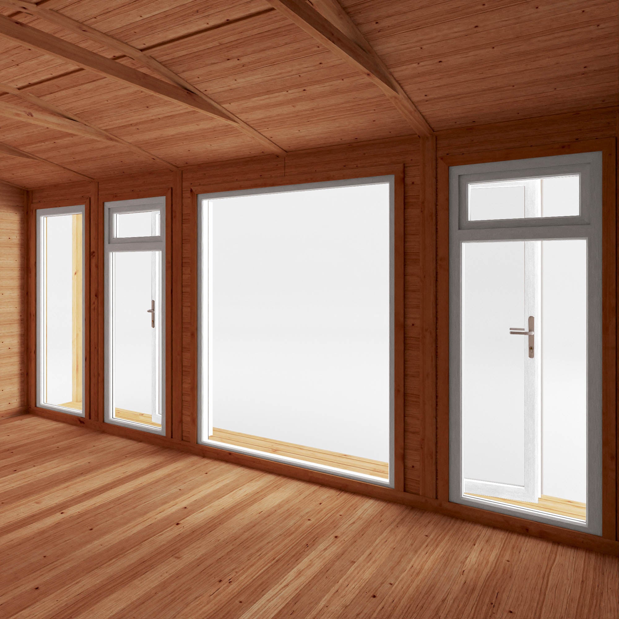 The 5m x 3m Thoresby Insulated Garden Room with White UPVC