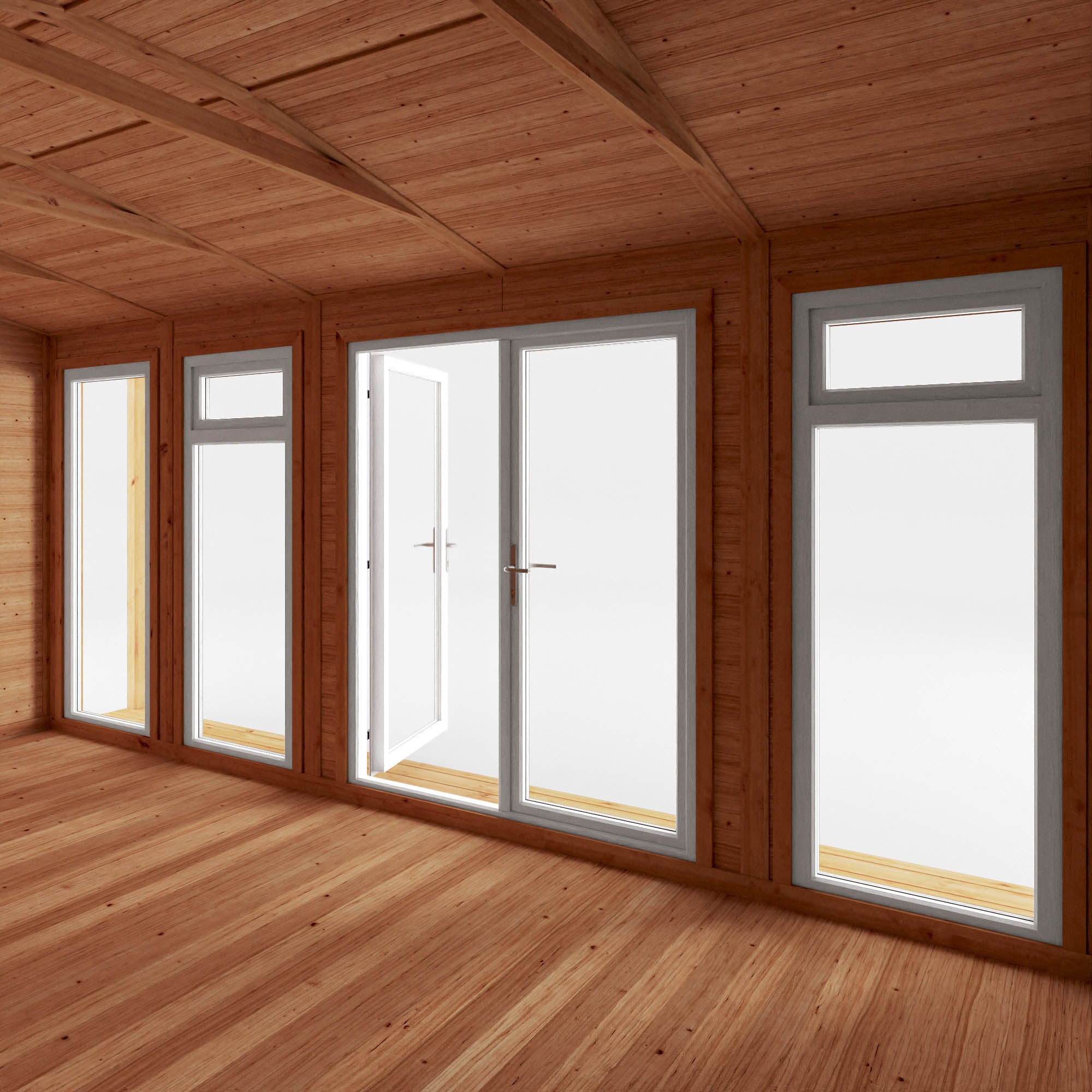 The 5m x 3m Thoresby Insulated Garden Room with White UPVC