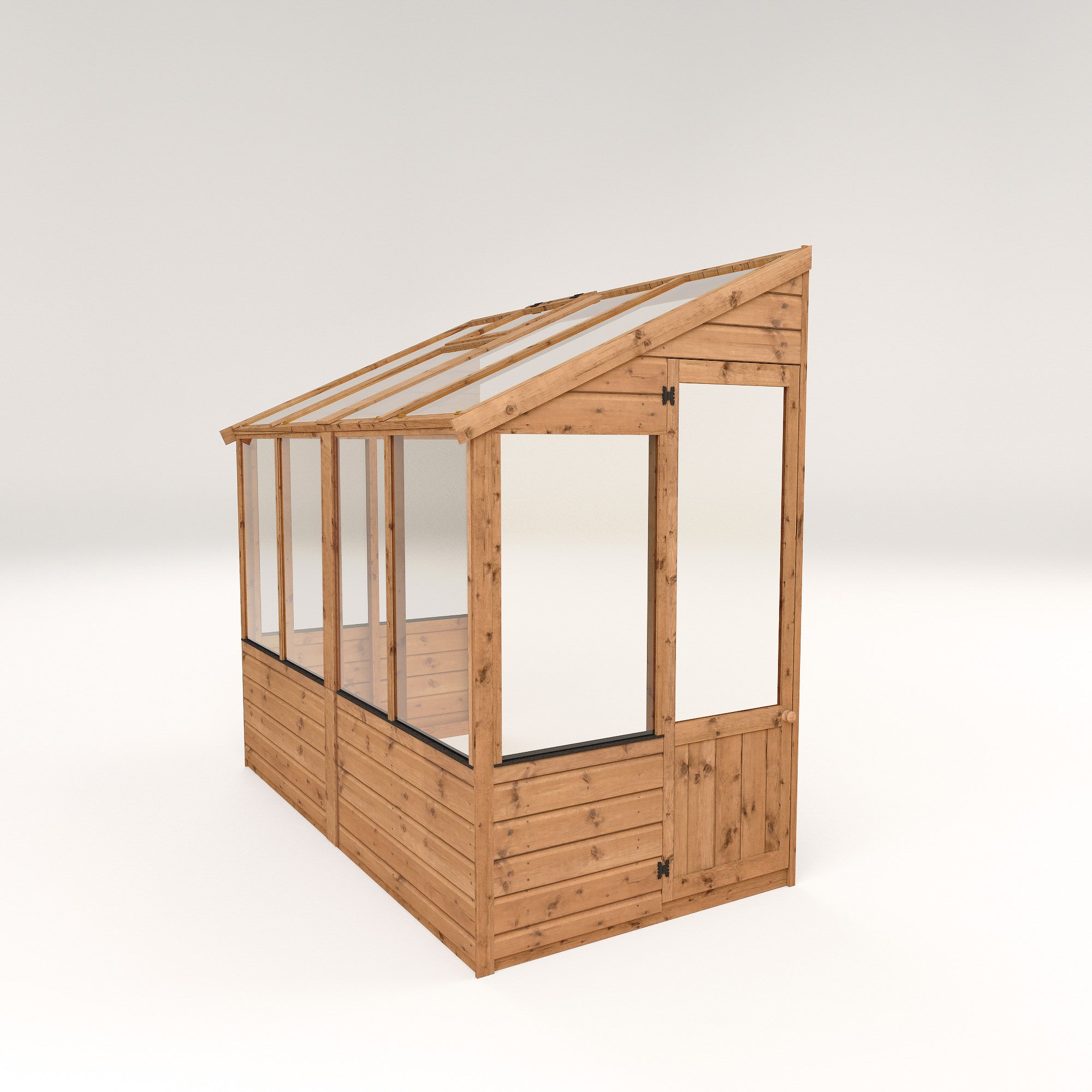 8 x 4 Evesham Lean-to Pent Wooden Greenhouse