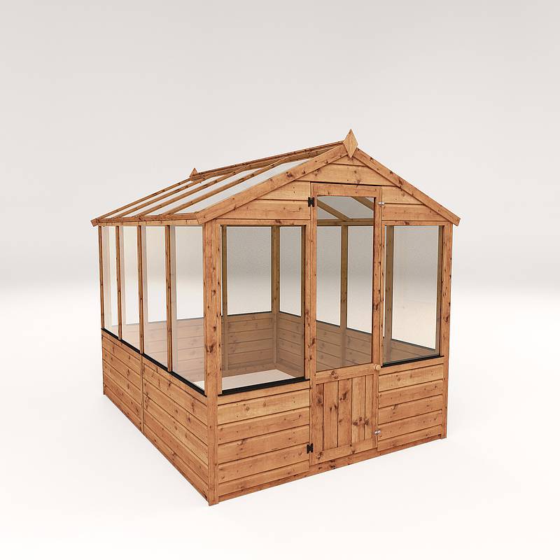 8 x 6 Evesham Wooden Greenhouse