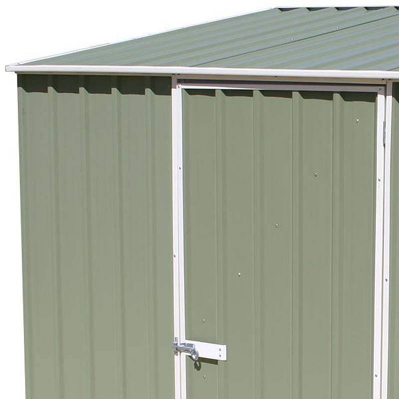 Absco 7' 5 x 3 Pale Eucalyptus Easy Build Pent Metal Shed