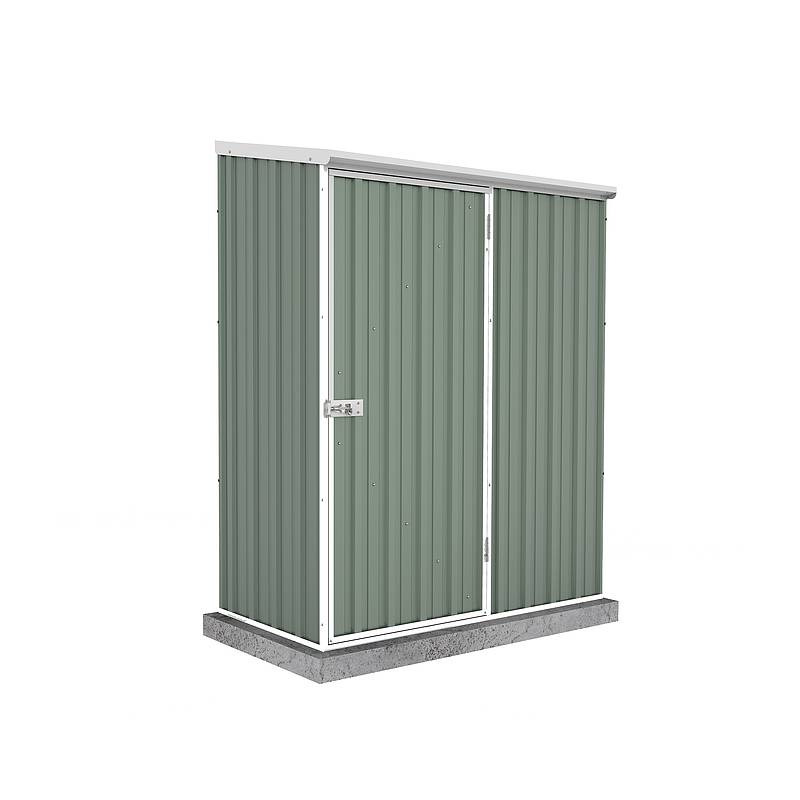 Absco 5 x 3 Pale Eucalyptus Easy Build Pent Metal Shed
