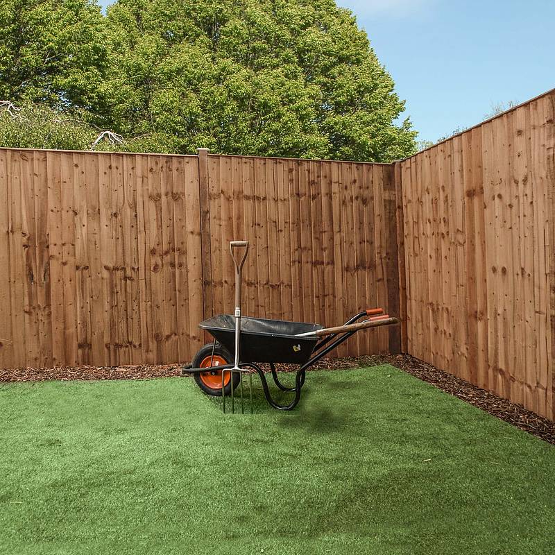 6ft x 6ft Pressure Treated Feather Edge Flat Top Fence Panels