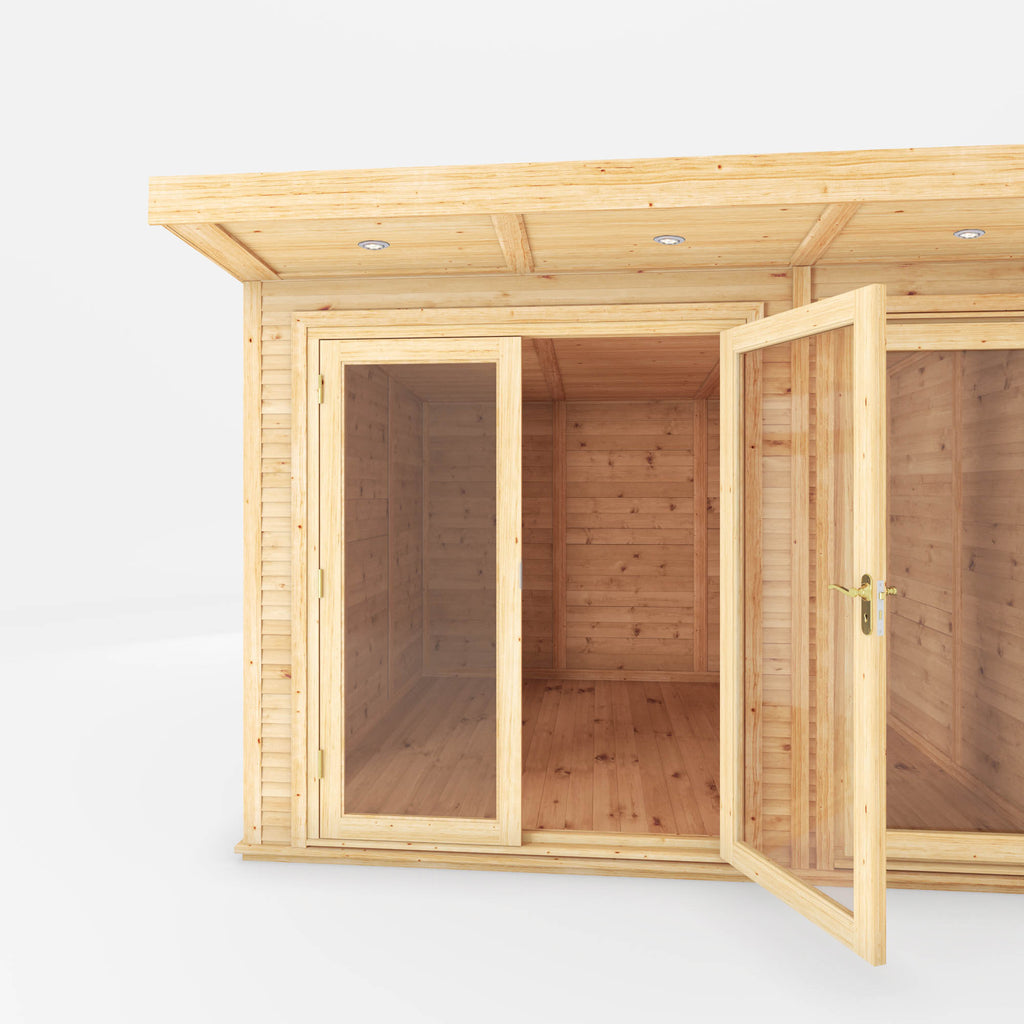 4m x 3m Insulated Garden Room with Side Shed