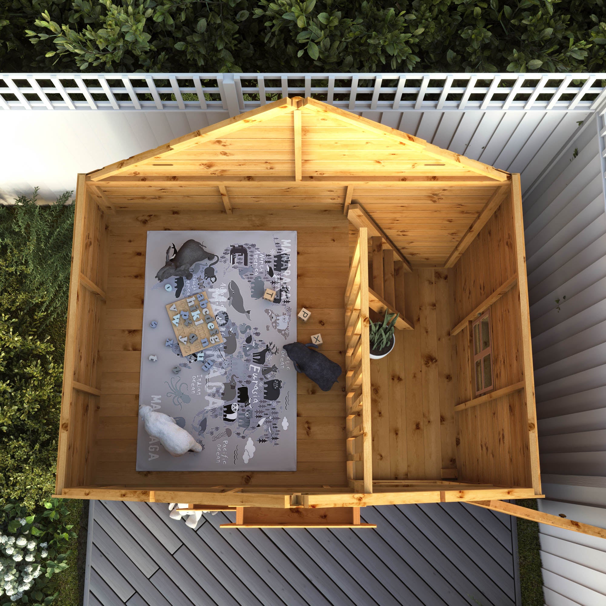 7 x 5 Double Storey Swiss Cottage Playhouse
