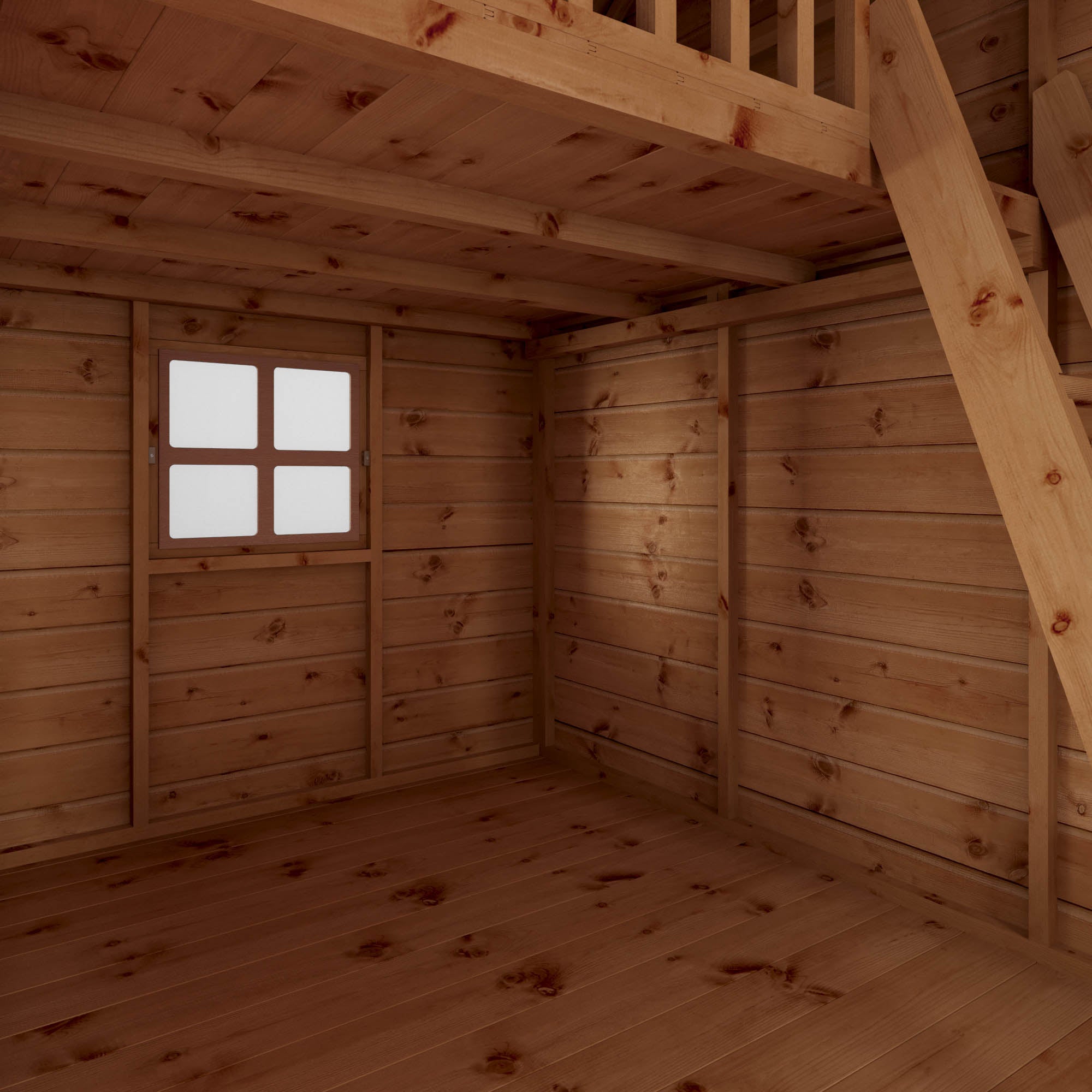 7 x 5 Double Storey Swiss Cottage Playhouse