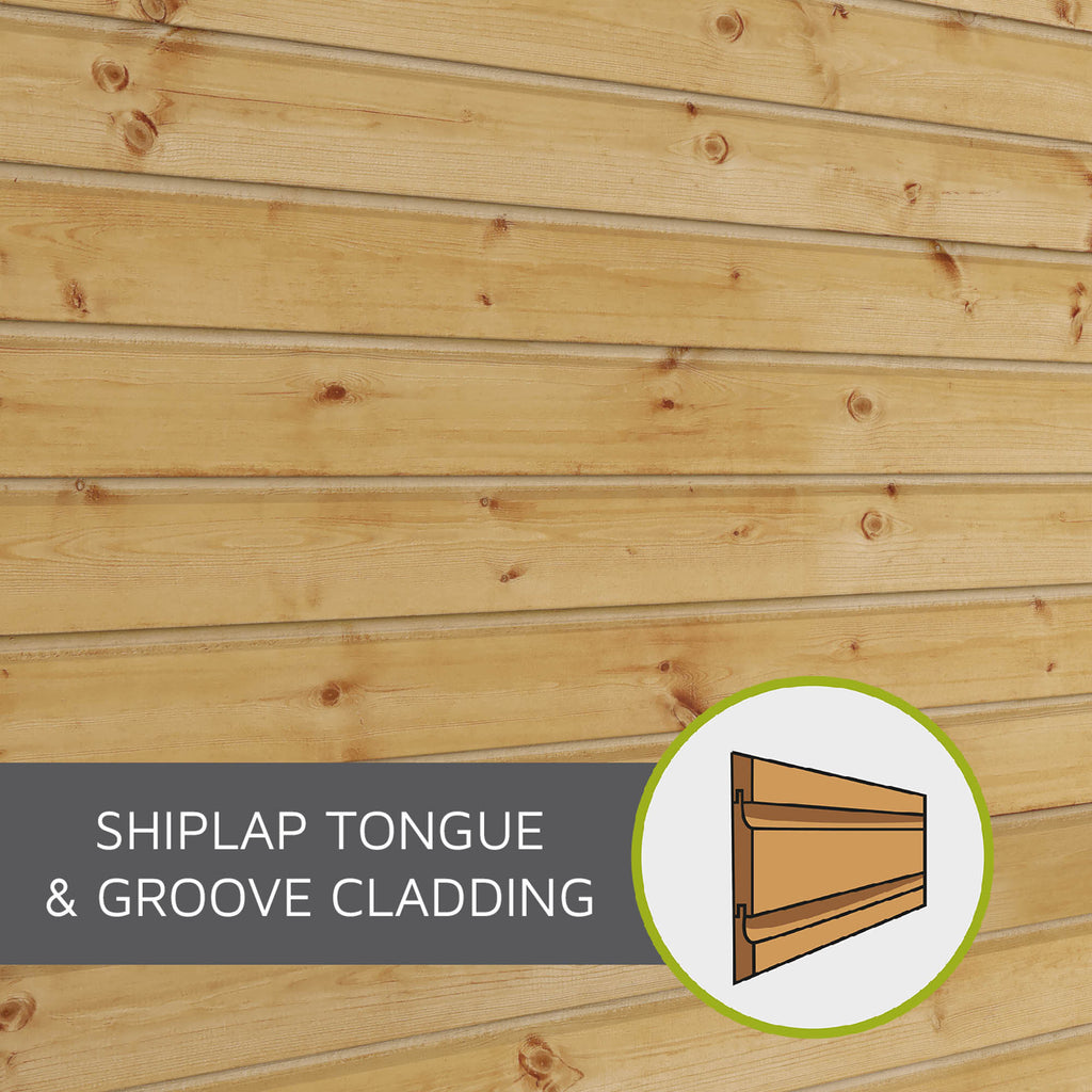 8 x 6 Shiplap Apex Wooden Shed
