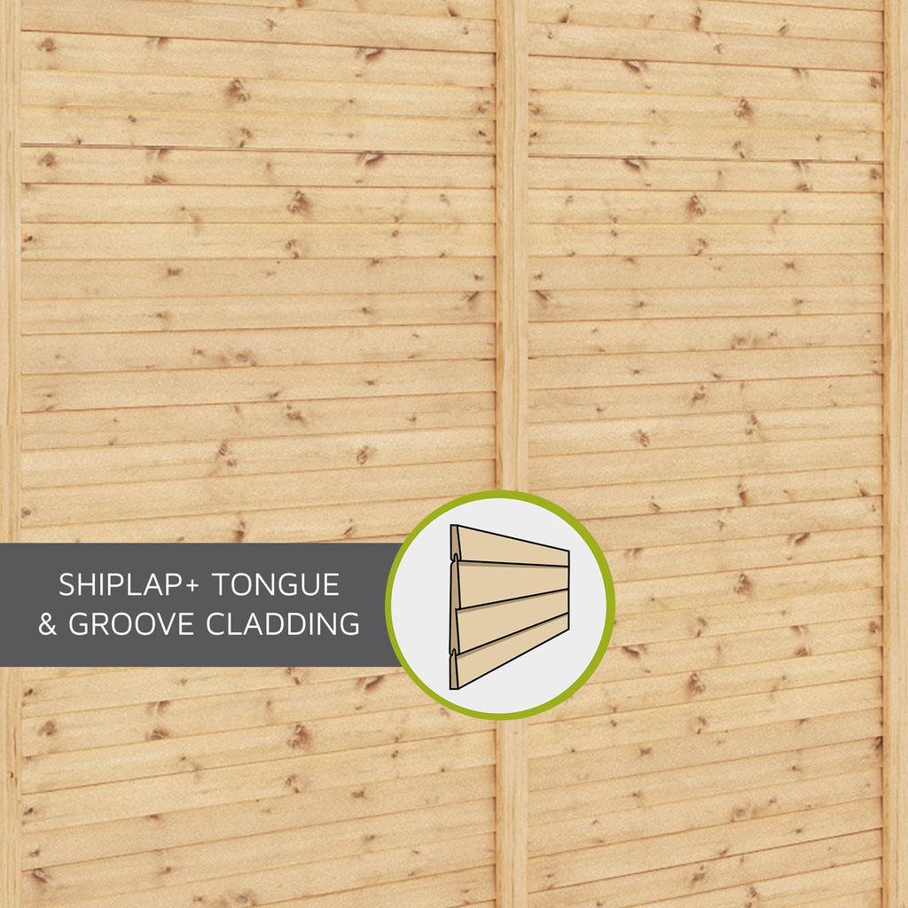 6m x 3m Insulated Garden Room with Side Shed