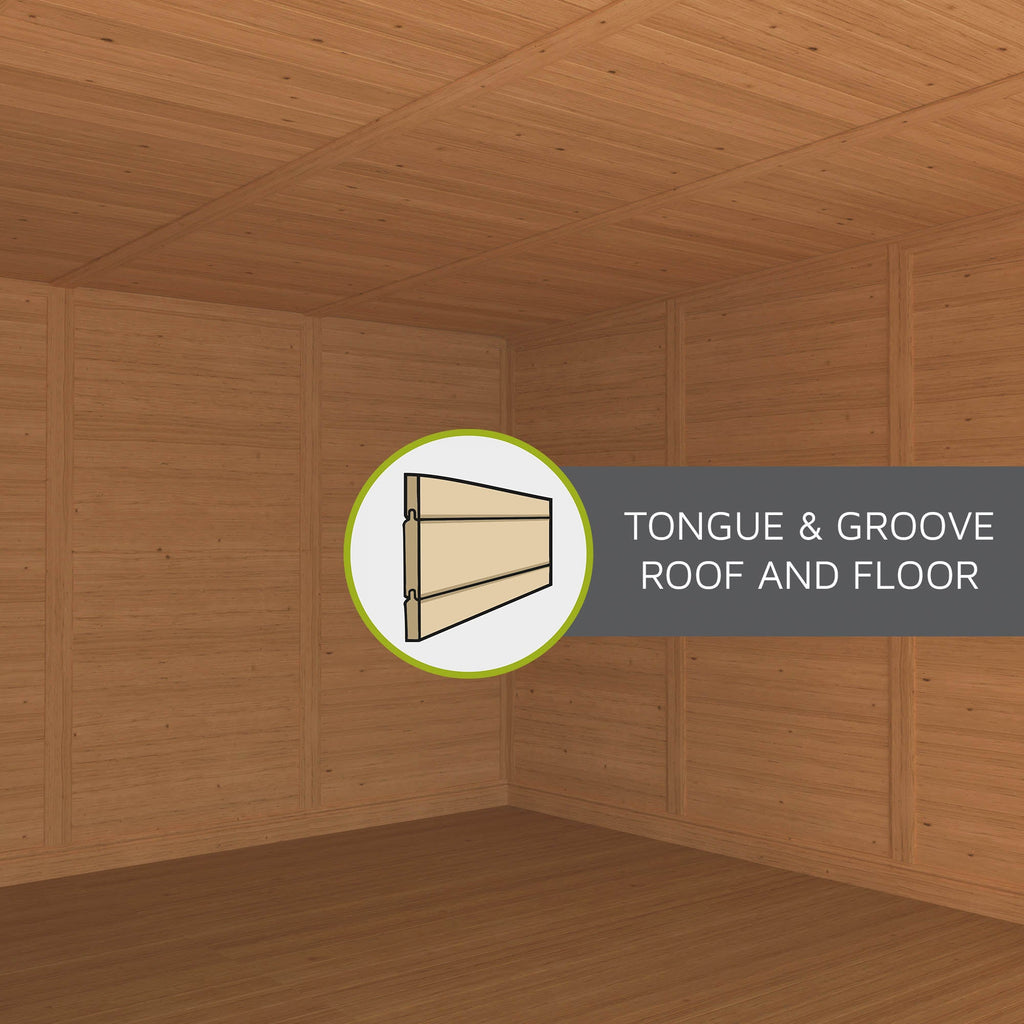 4m x 3m Insulated Garden Room with Side Shed