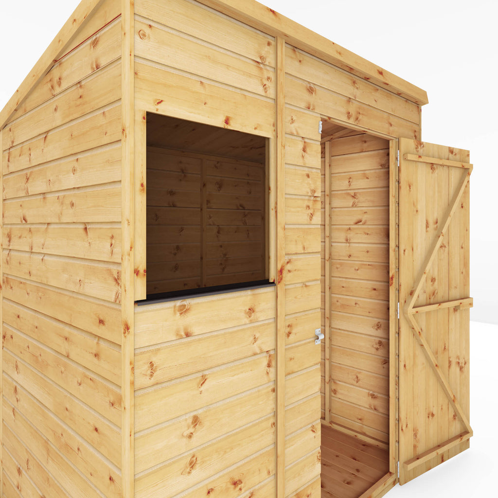 6 x 4 Shiplap Pent Wooden Shed